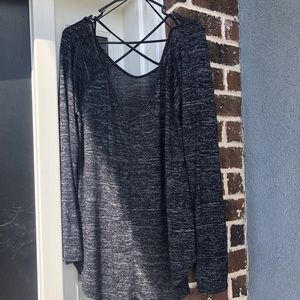 Smokey Gray comfy long sleeve top